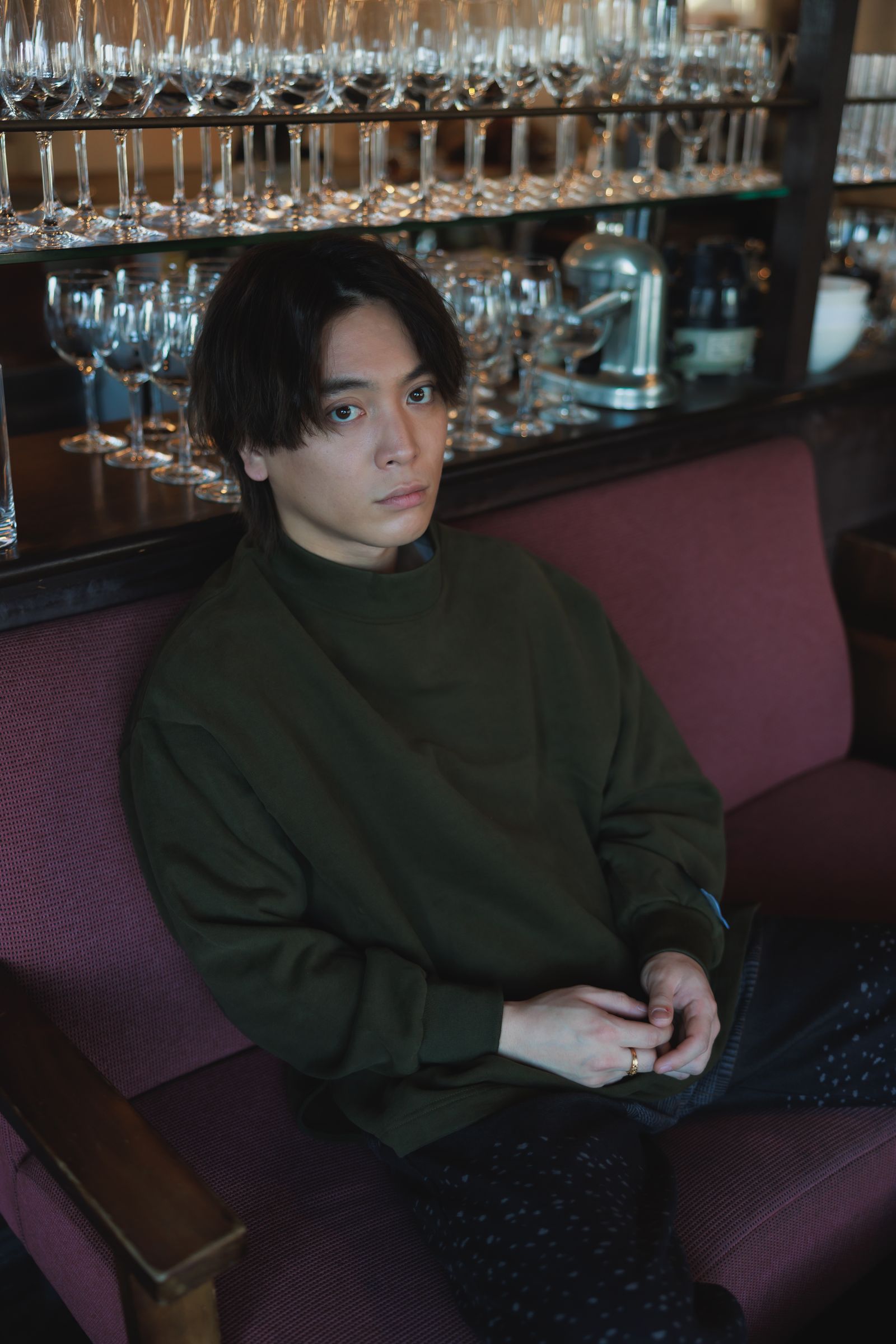 MOCK NECK LOOSE-SWEAT