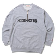 HALF-ZIP CREW NECK SWEAT - LOGO
