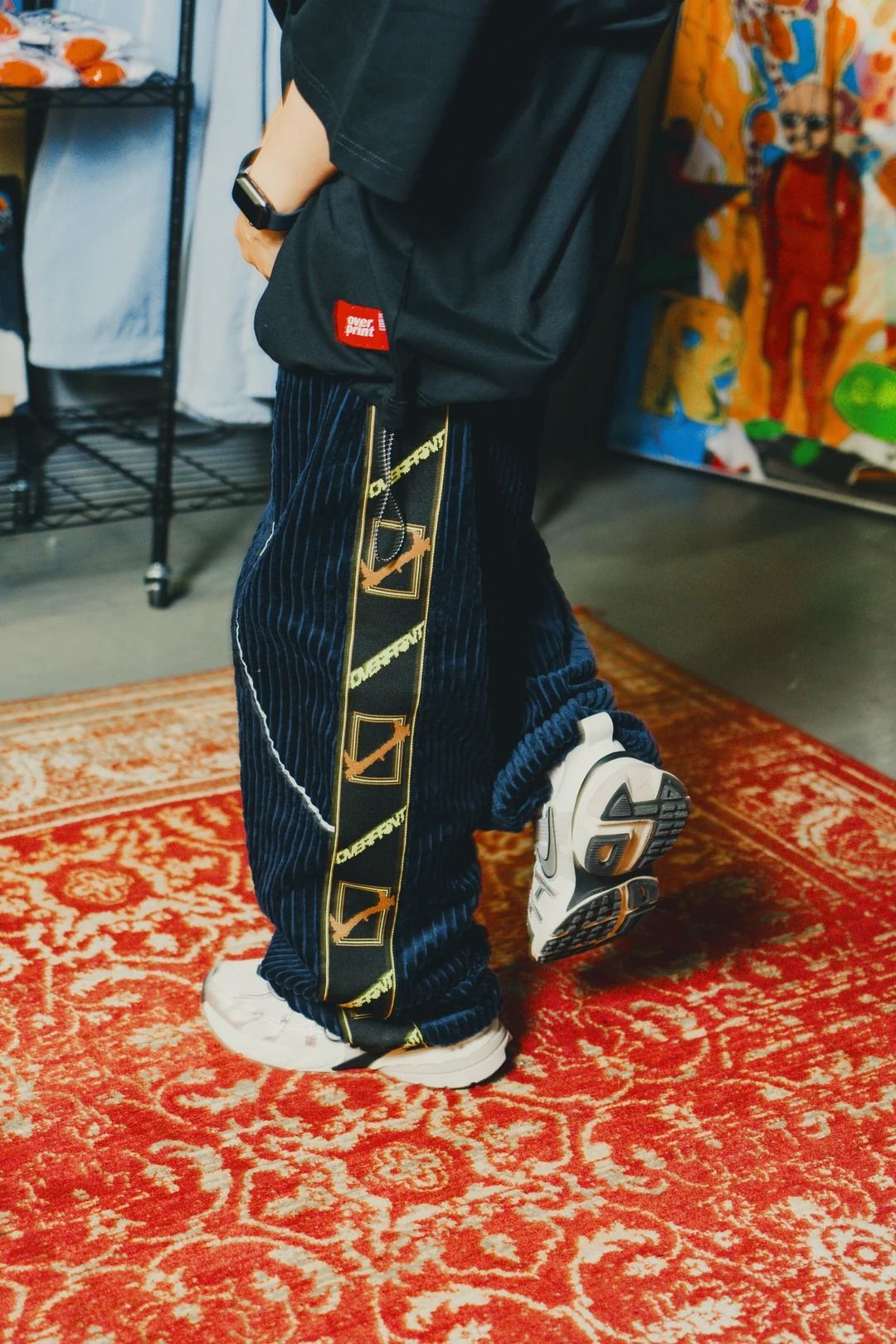 Corduroy jersey pants