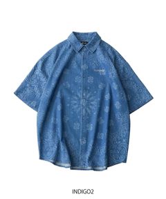 Loose fit denim shirt
