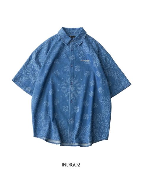 Loose fit denim shirt