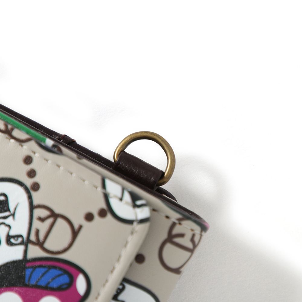 きのこ総柄三つ折り財布