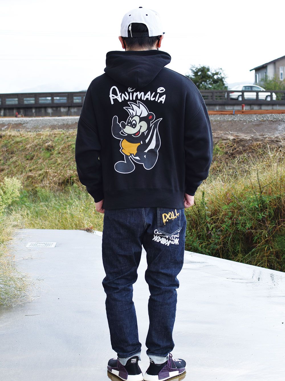 “SKUNKEY” Big silhouette Hoodie