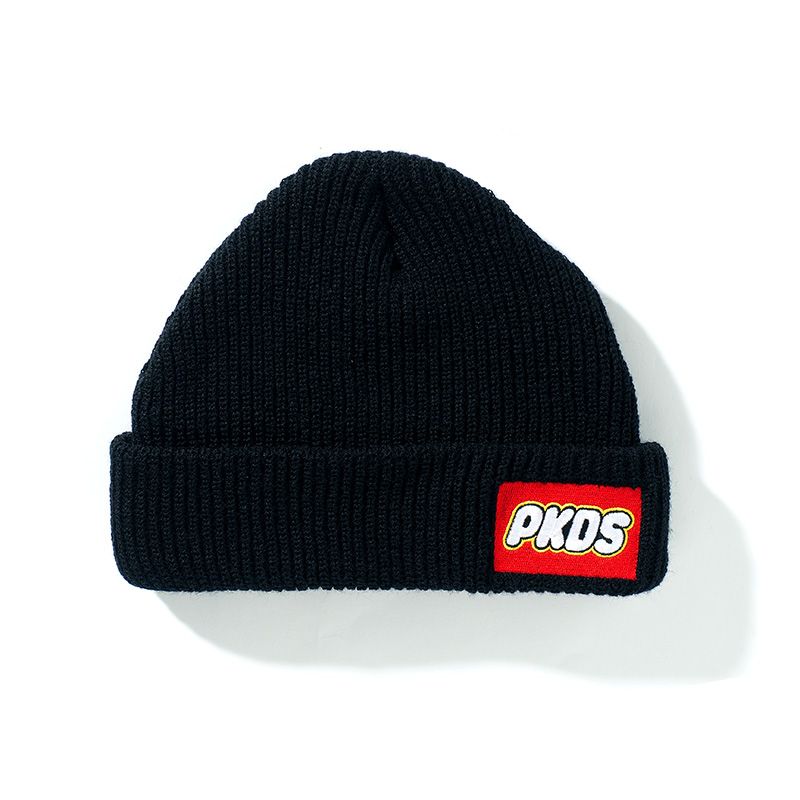 ブロック風ロゴニットCAP
