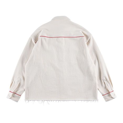 FLOWER DYED DENIM-SHIRT
