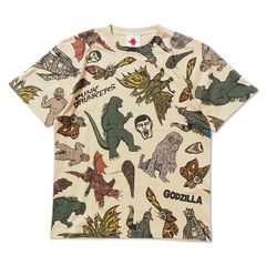 [PDSxGODZILLA] ゴジラ総柄TEE'21