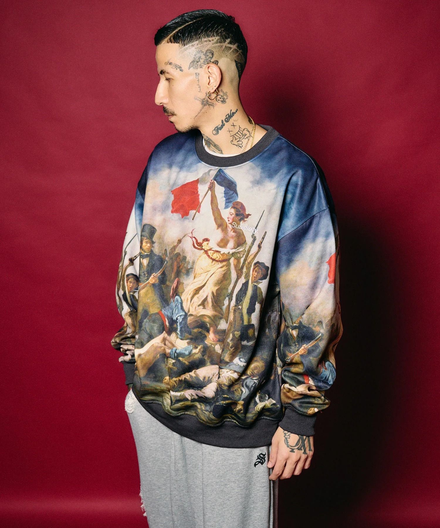 Patterned sweatshirt