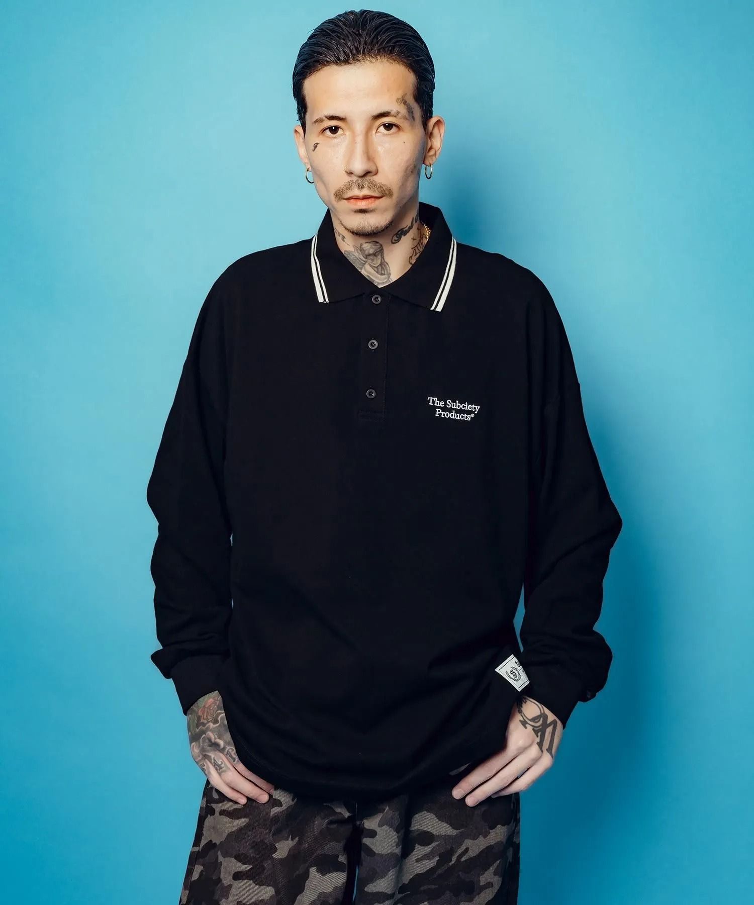 Seed stitch polo shirt