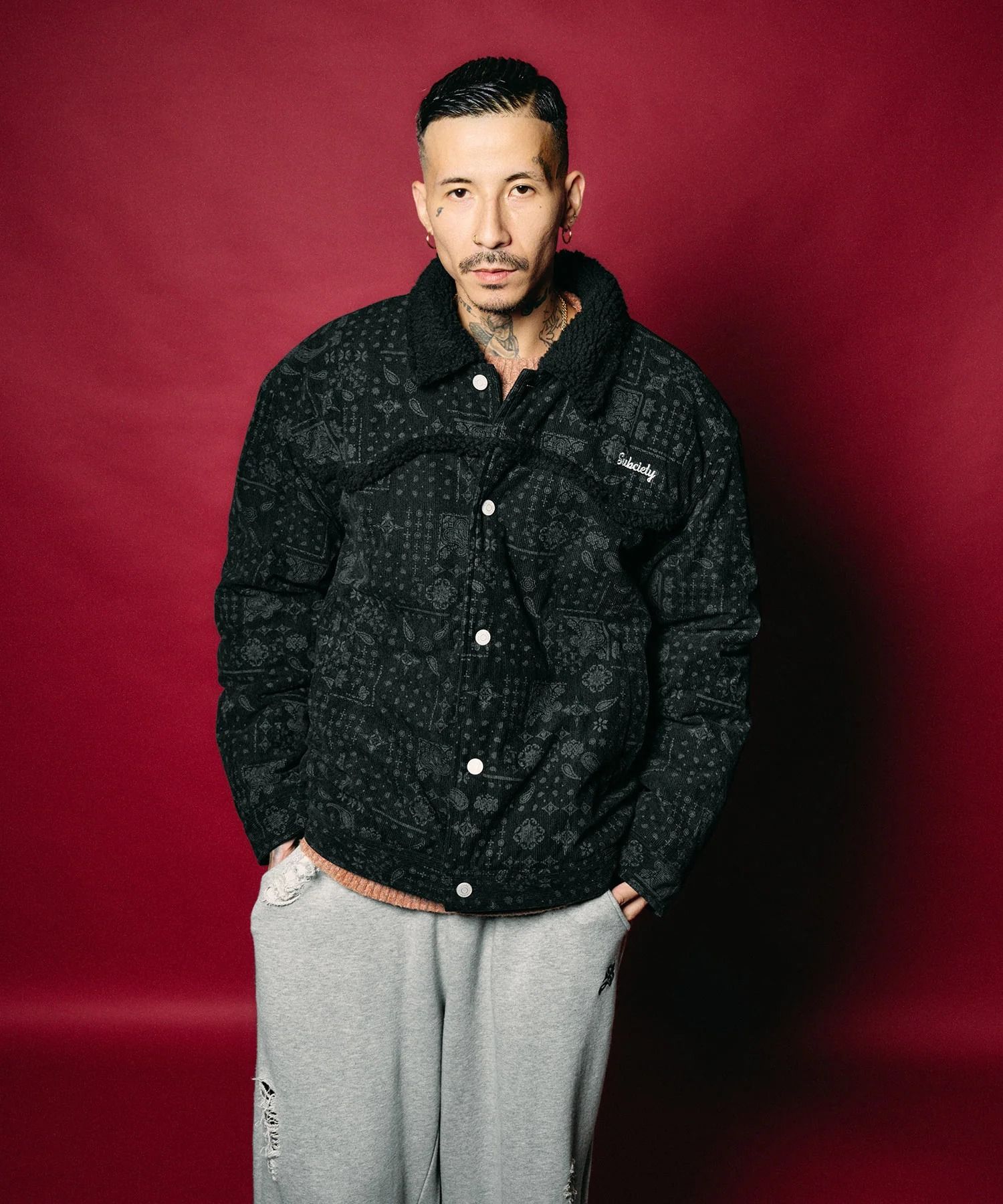 Bandanna corduroy ranch jacket