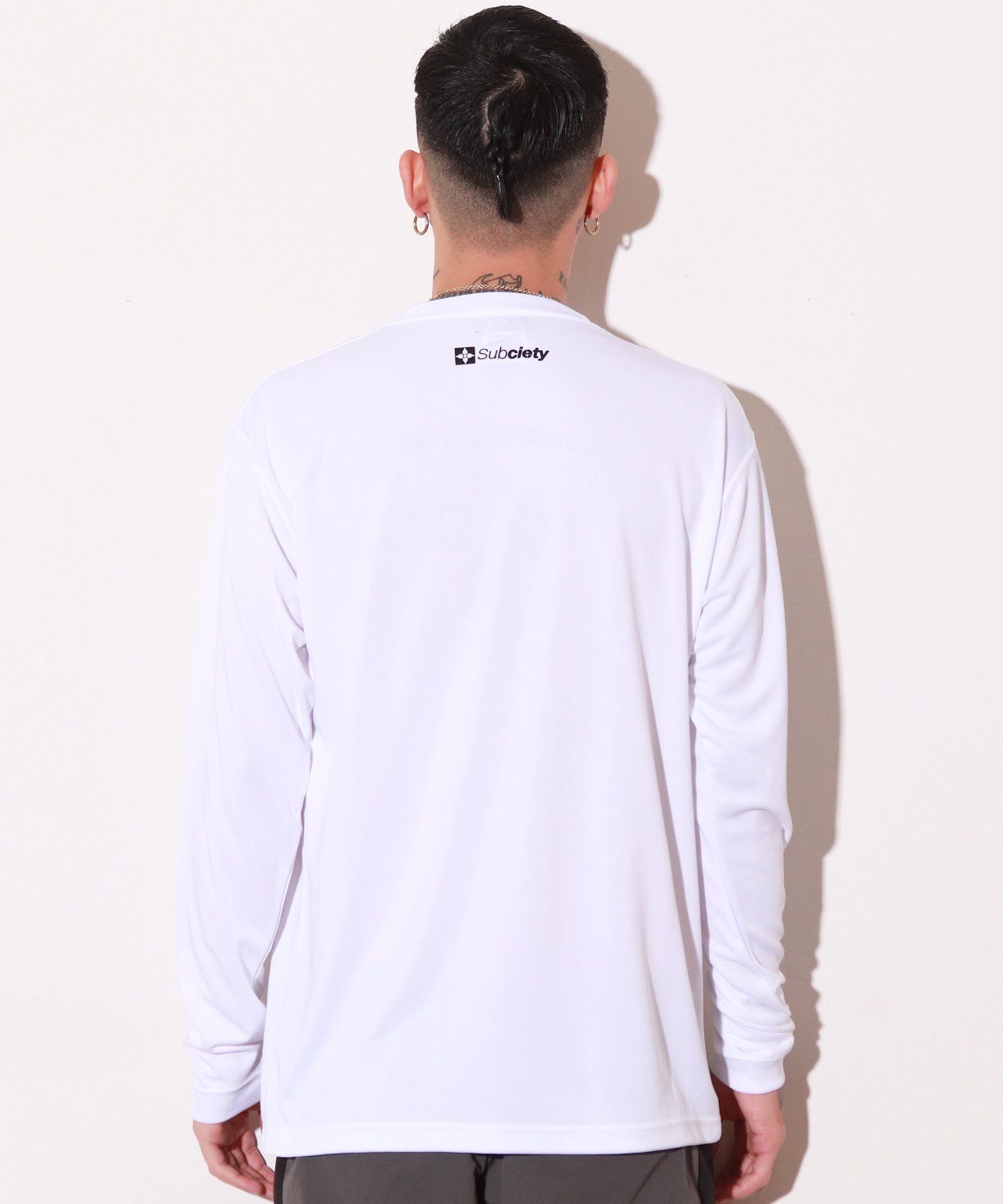 DRY TEE L/S-MIDDLE LOGO-