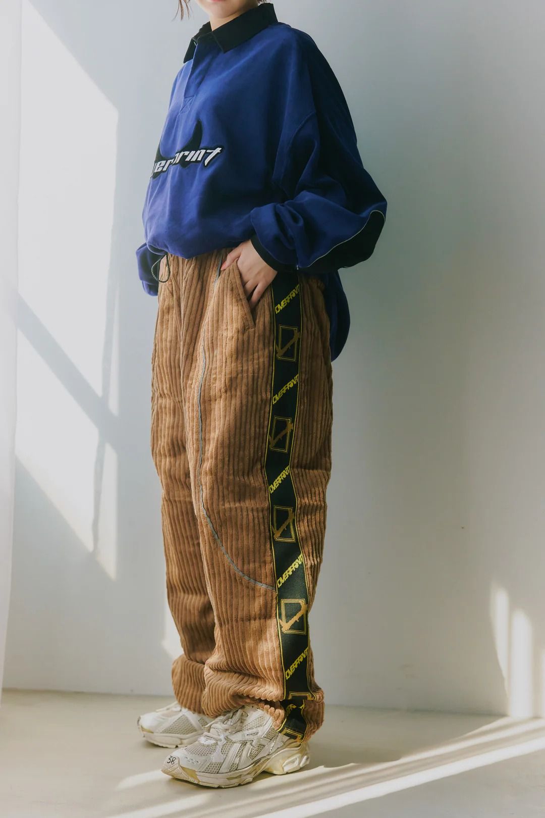 Corduroy jersey pants