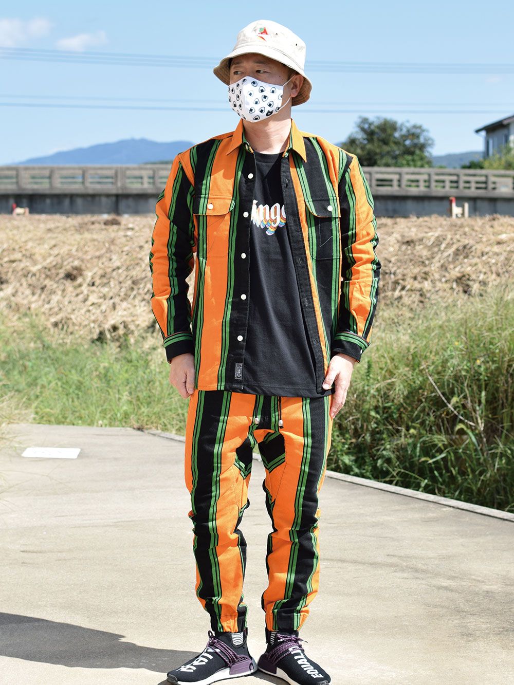 STRIPE CORDUROY JOGGER-PANTS
