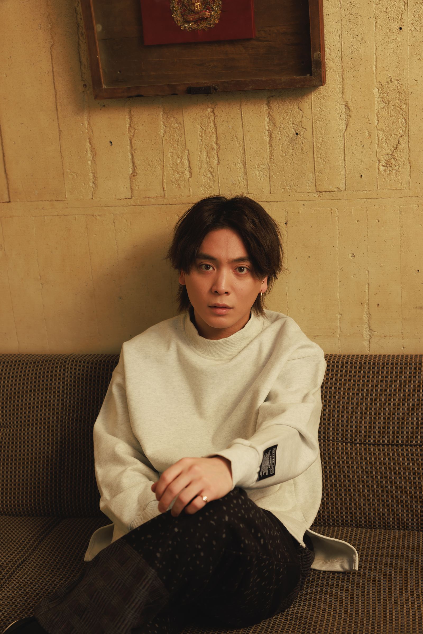 MOCK NECK LOOSE-SWEAT