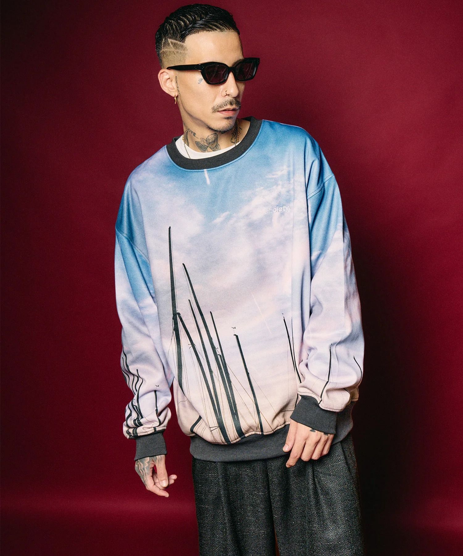 Patterned sweatshirt