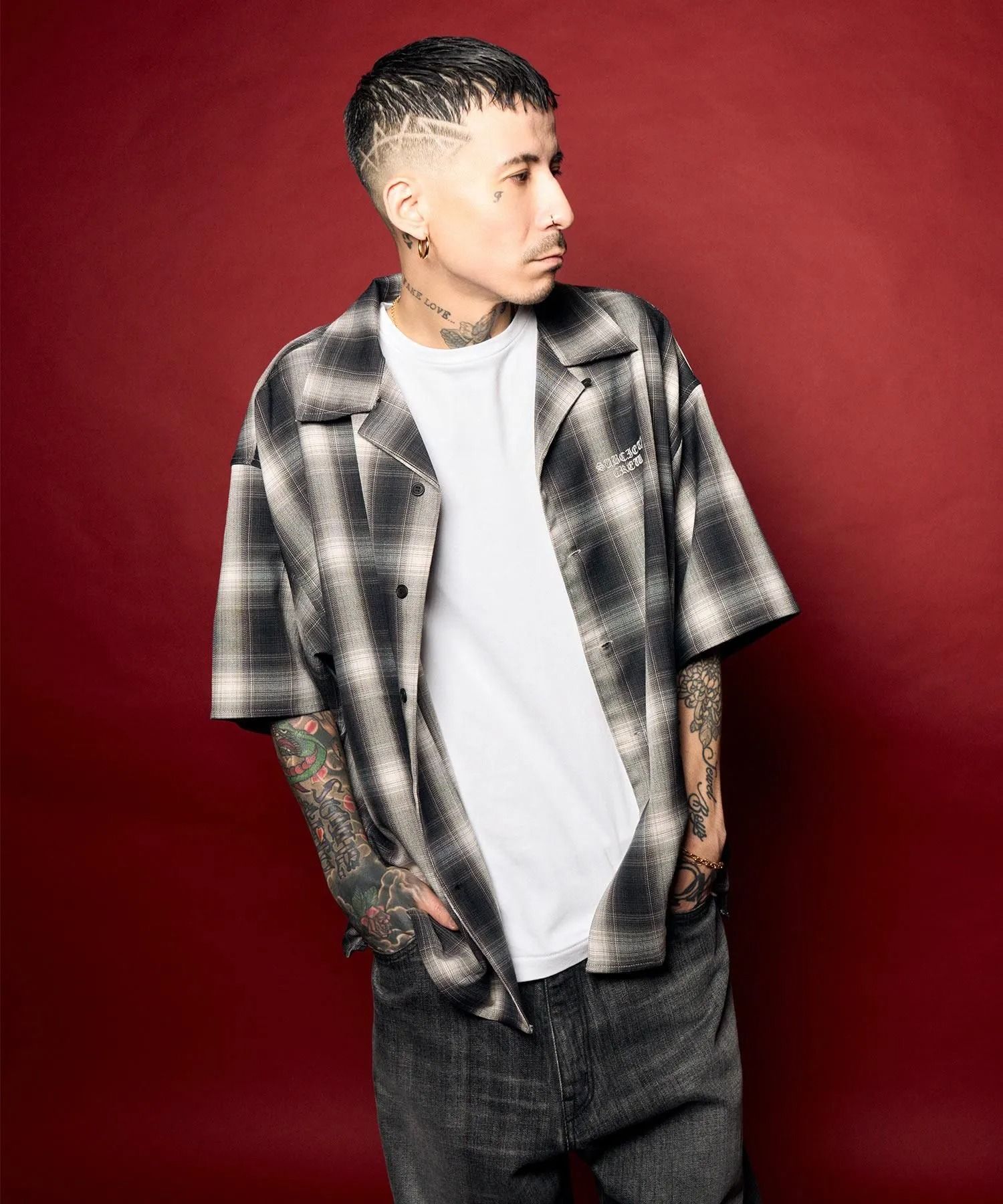 Ombre check shirt