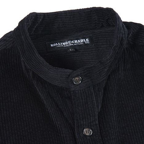 CORDUROY COLLARLESS-SHIRT