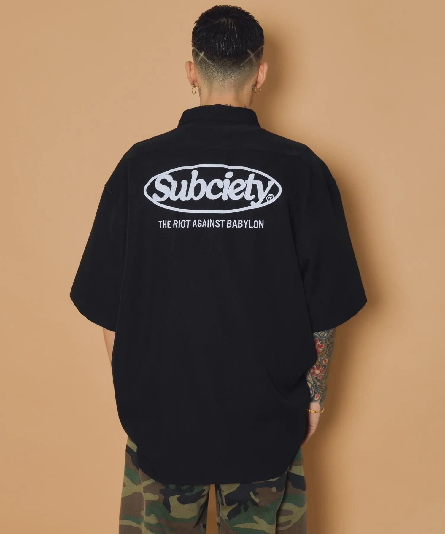 Embroidery oval logo shirt