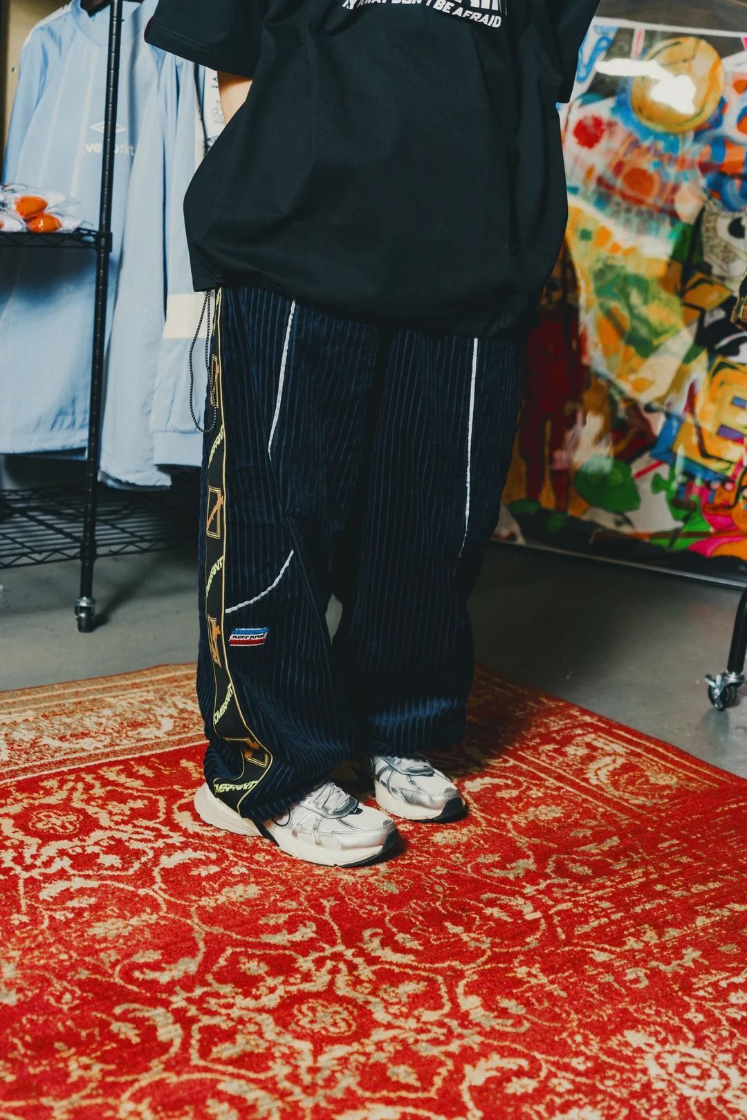 Corduroy jersey pants