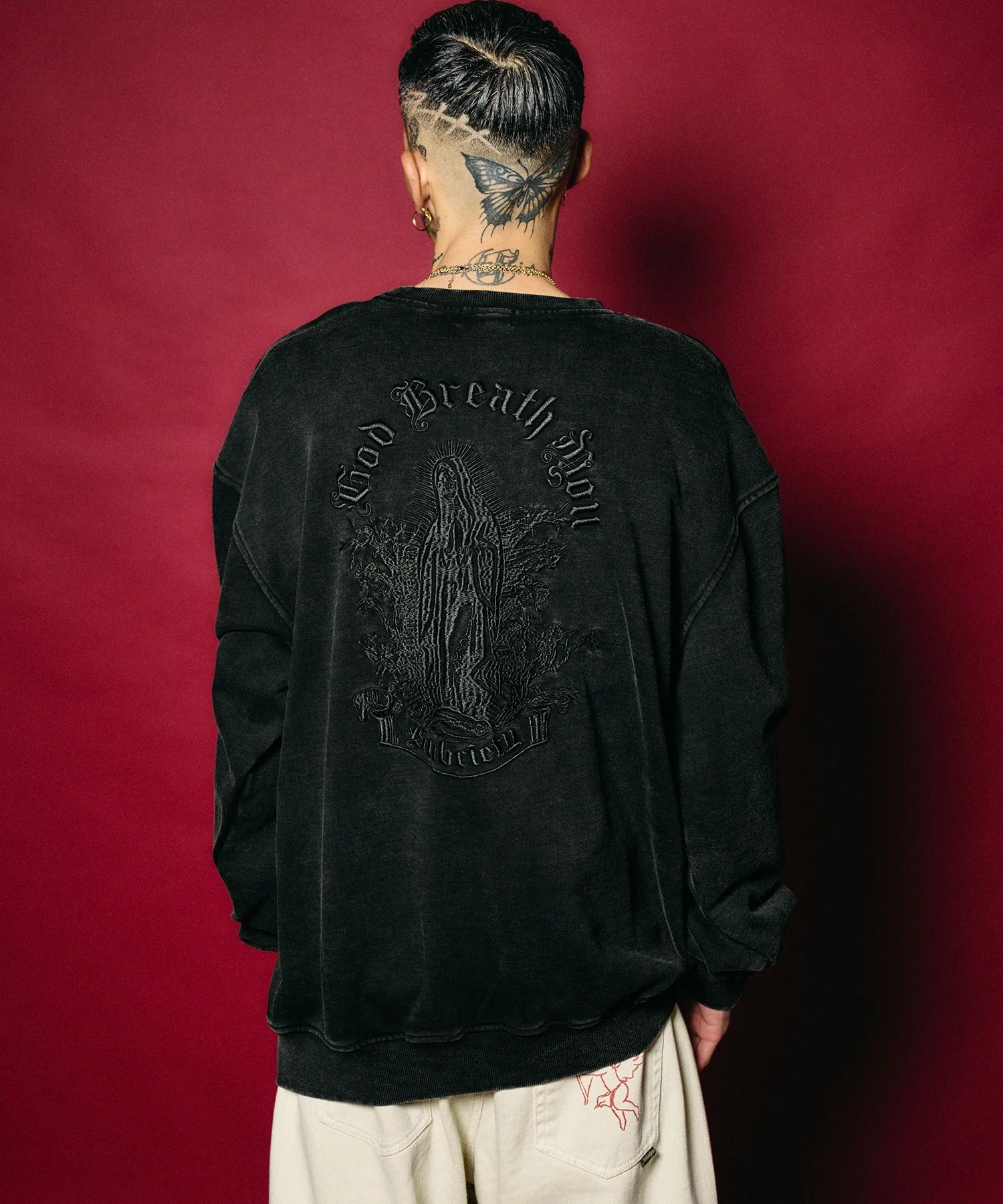 Washed skull maria sweatshirt