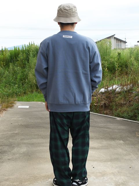 丸くて美味しそうなキャラクターがプリントされた癒し系トレーナー。