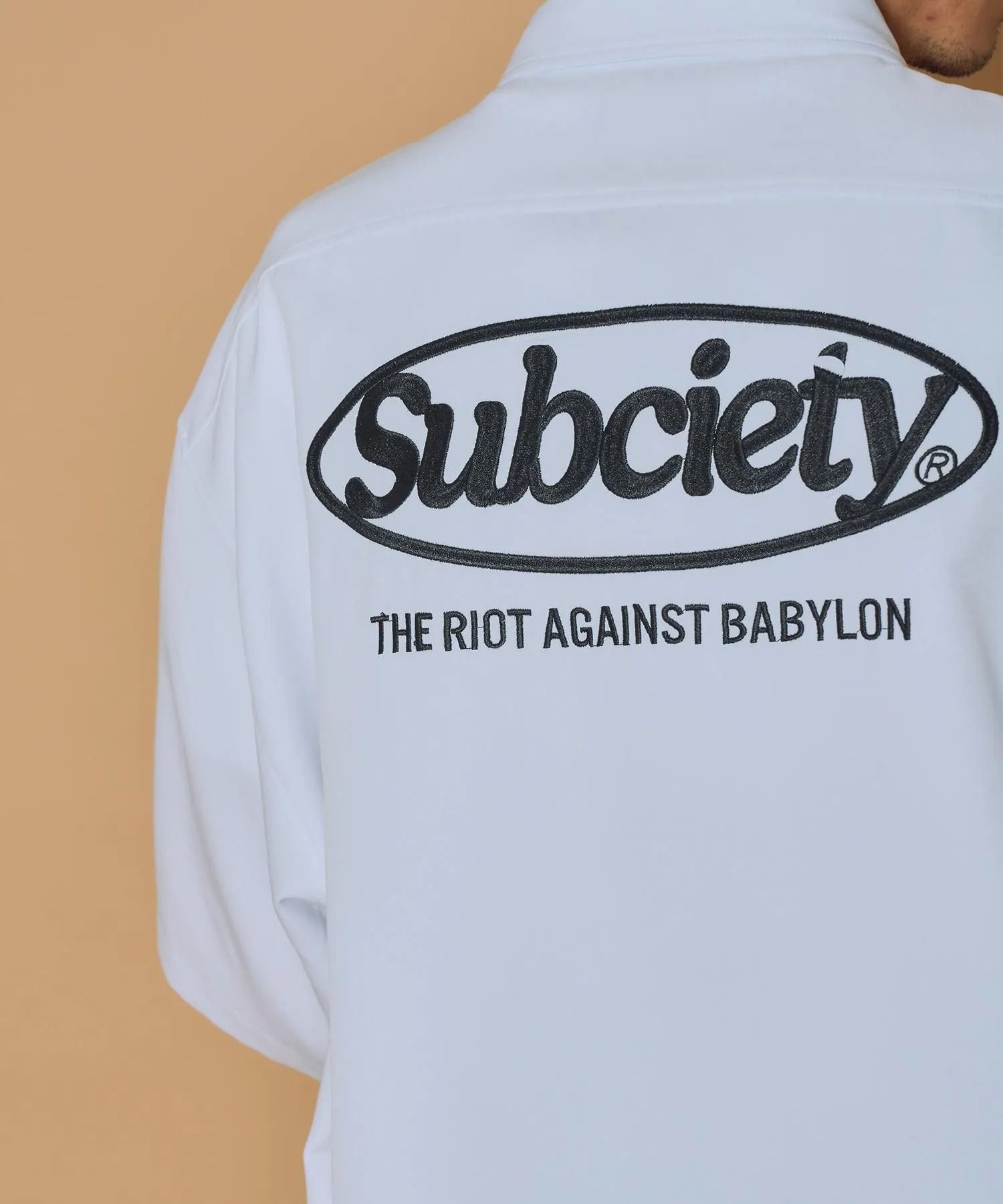 Embroidery oval logo shirt