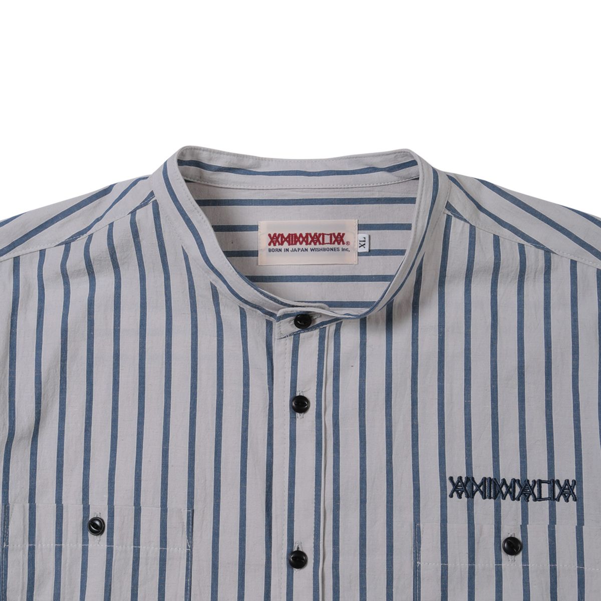 STAND COLLAR  SHIRTS -Stripe
