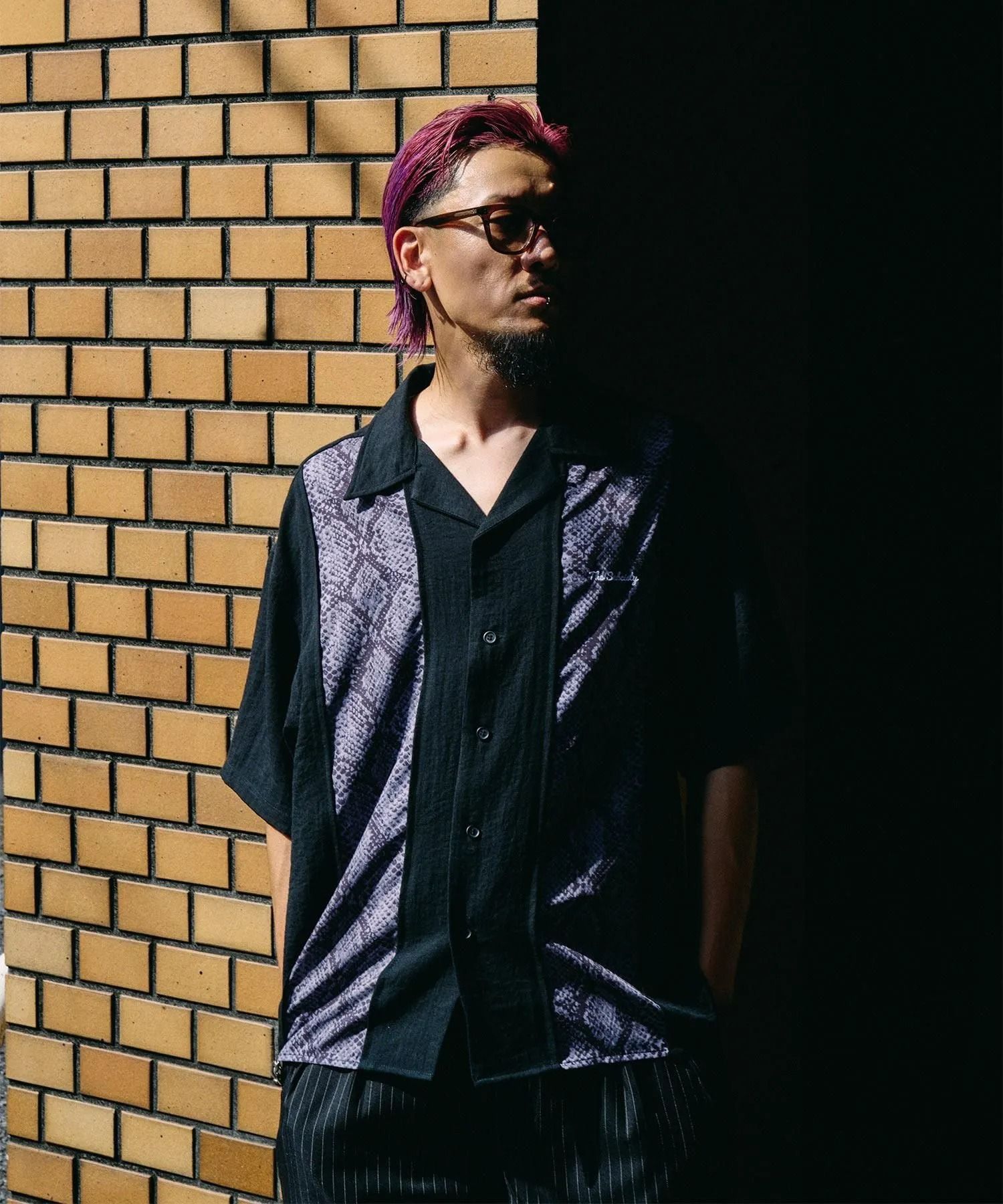 Patterned panel shirt