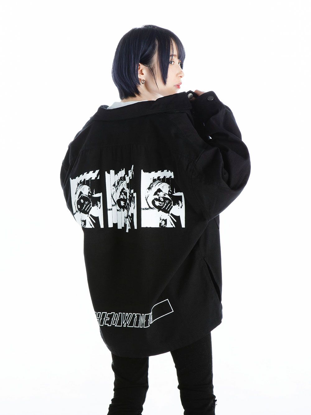 Pierrot Mask Blackdenim Jacket