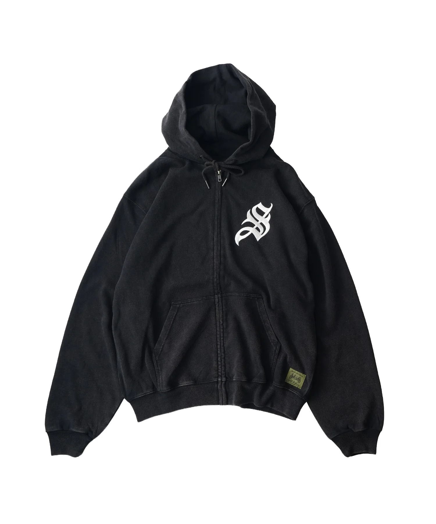 Fade wash zip hoodie