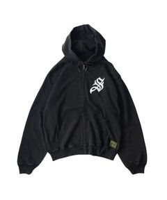 Fade wash zip hoodie