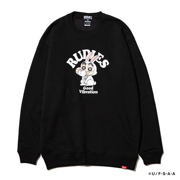 RUDIE'SxCRAYON SHINCHAN RABBIT CREW SWEAT