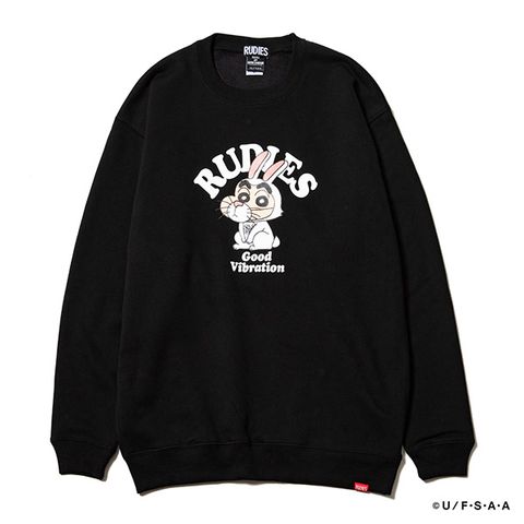 RUDIE'SxCRAYON SHINCHAN RABBIT CREW SWEAT