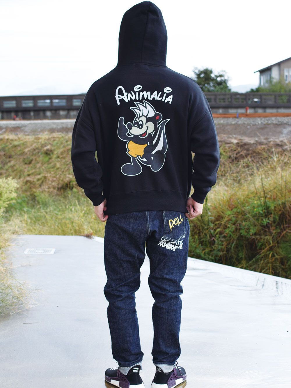 “SKUNKEY” Big silhouette Hoodie