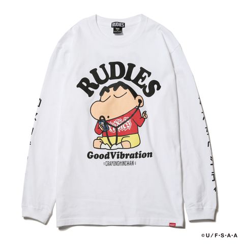 RUDIE'S×CRAYON SHINCHAN GOOD MUSIC LS TEE