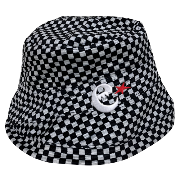 check asymmetry bucket hats