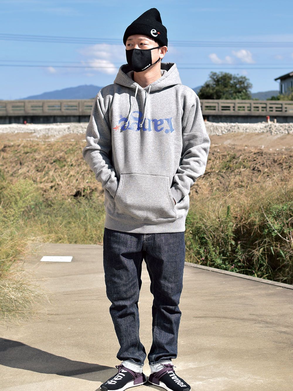 up side down logo hoody