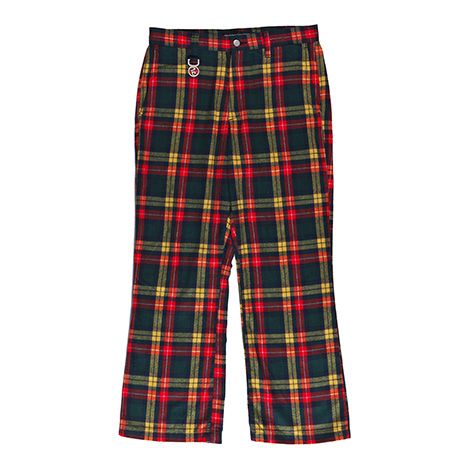 CHECK FLARE-PANTS