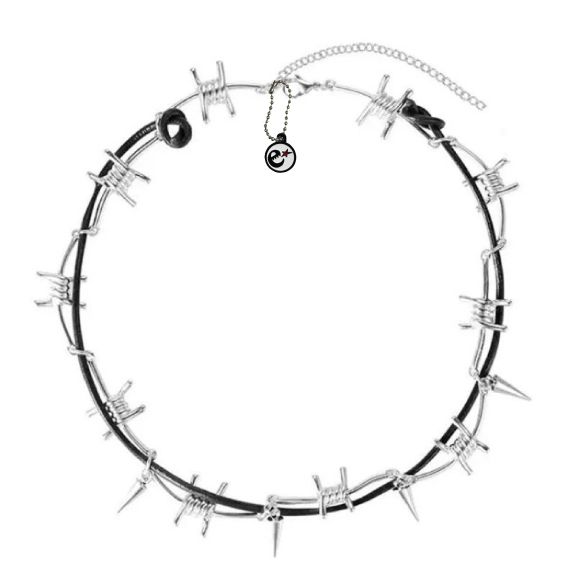 rg barbed wire necklace