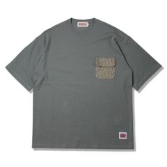 9.1oz Heavy Big Silhouette RAIN CAMO Pocket Tee