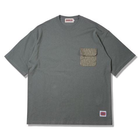 9.1oz Heavy Big Silhouette RAIN CAMO Pocket Tee