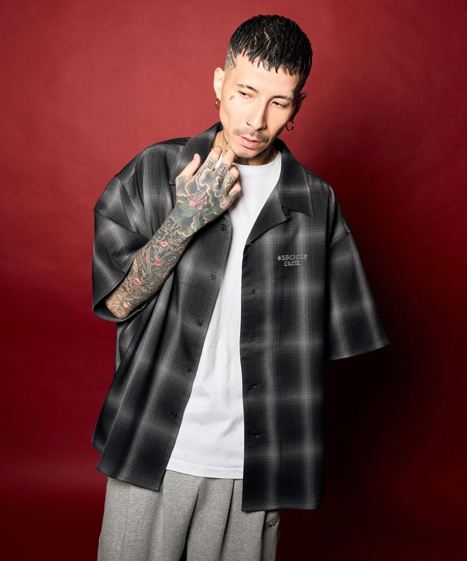 Ombre check shirt