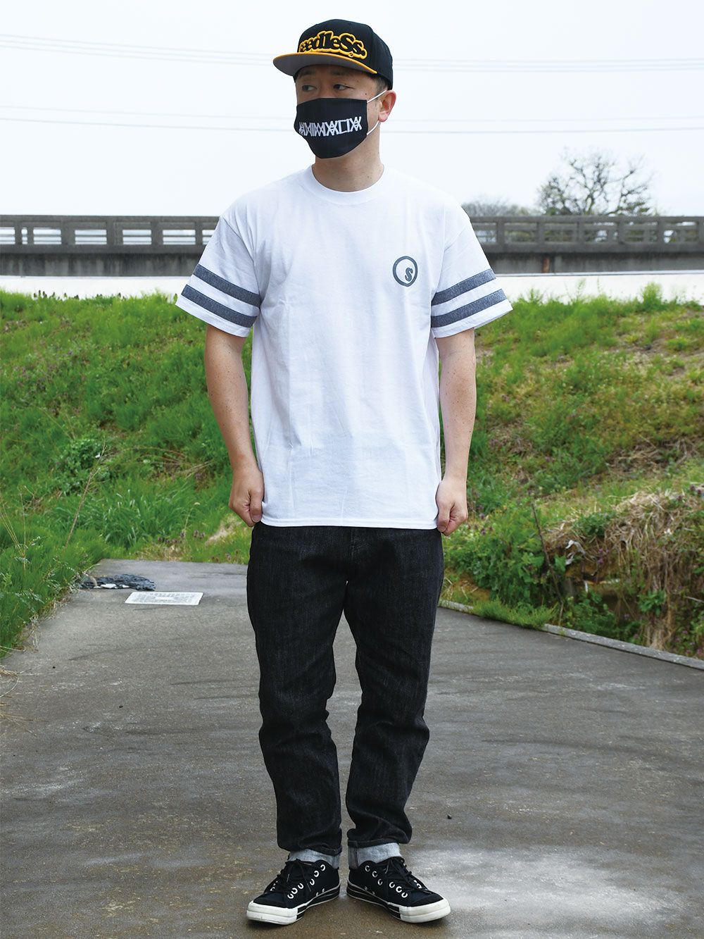 sd slv stripe s/s tee