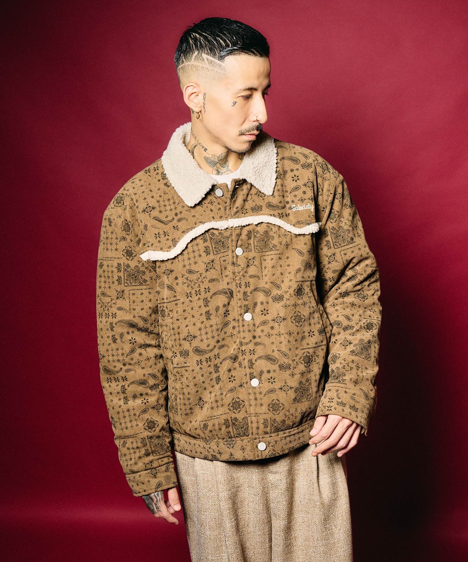Bandanna corduroy ranch jacket
