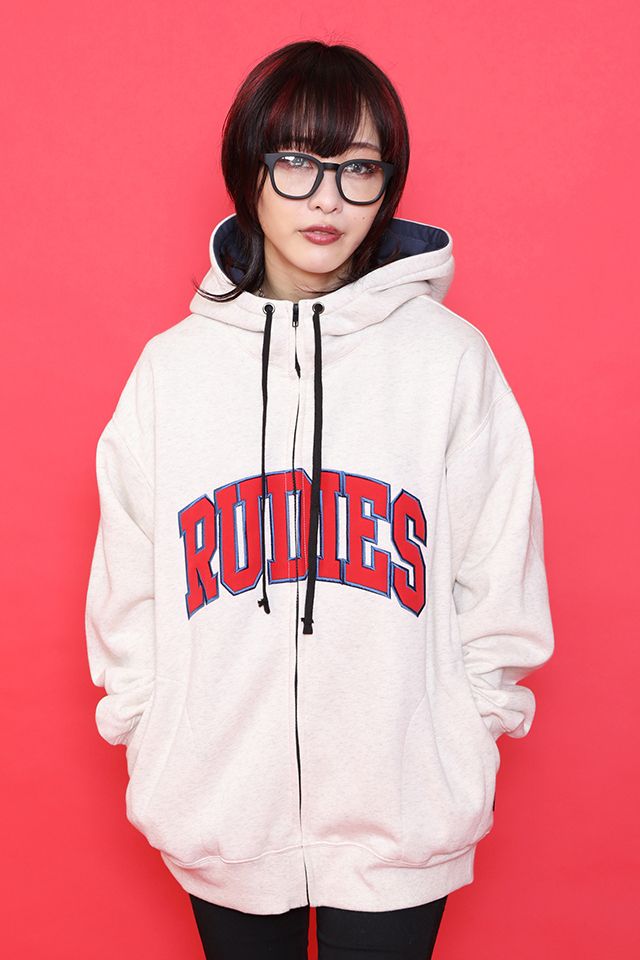 COLLEGE HIGHNECK ZIPHOOD-SWEAT