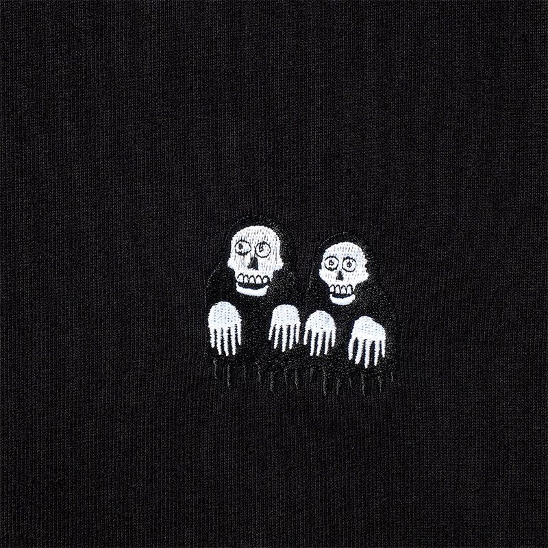 ガイコツさんモックネックロンTEE
