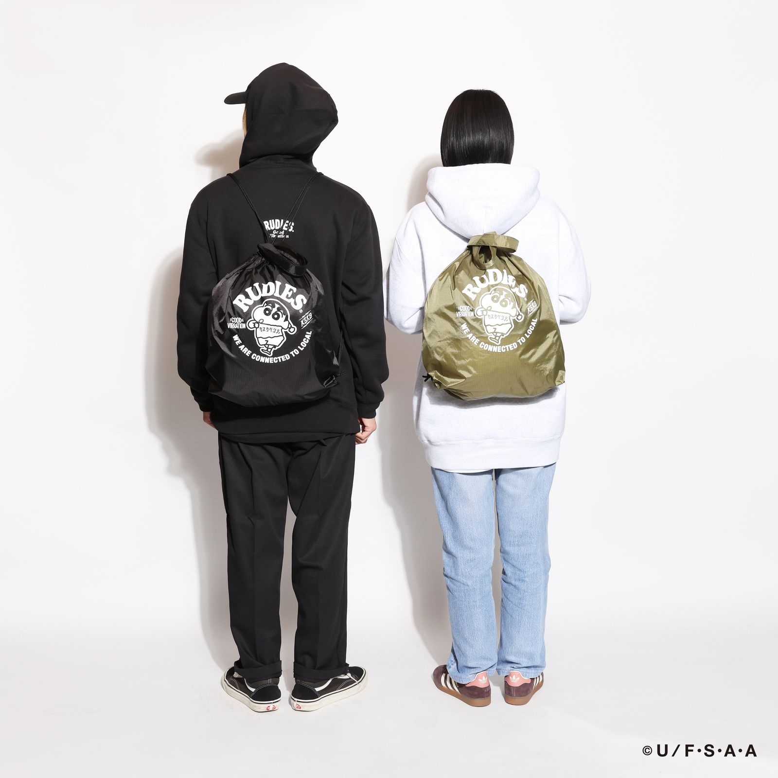 RUDIE'SxCRAYON SHINCHAN CIRCLEMOSH GYMSACK