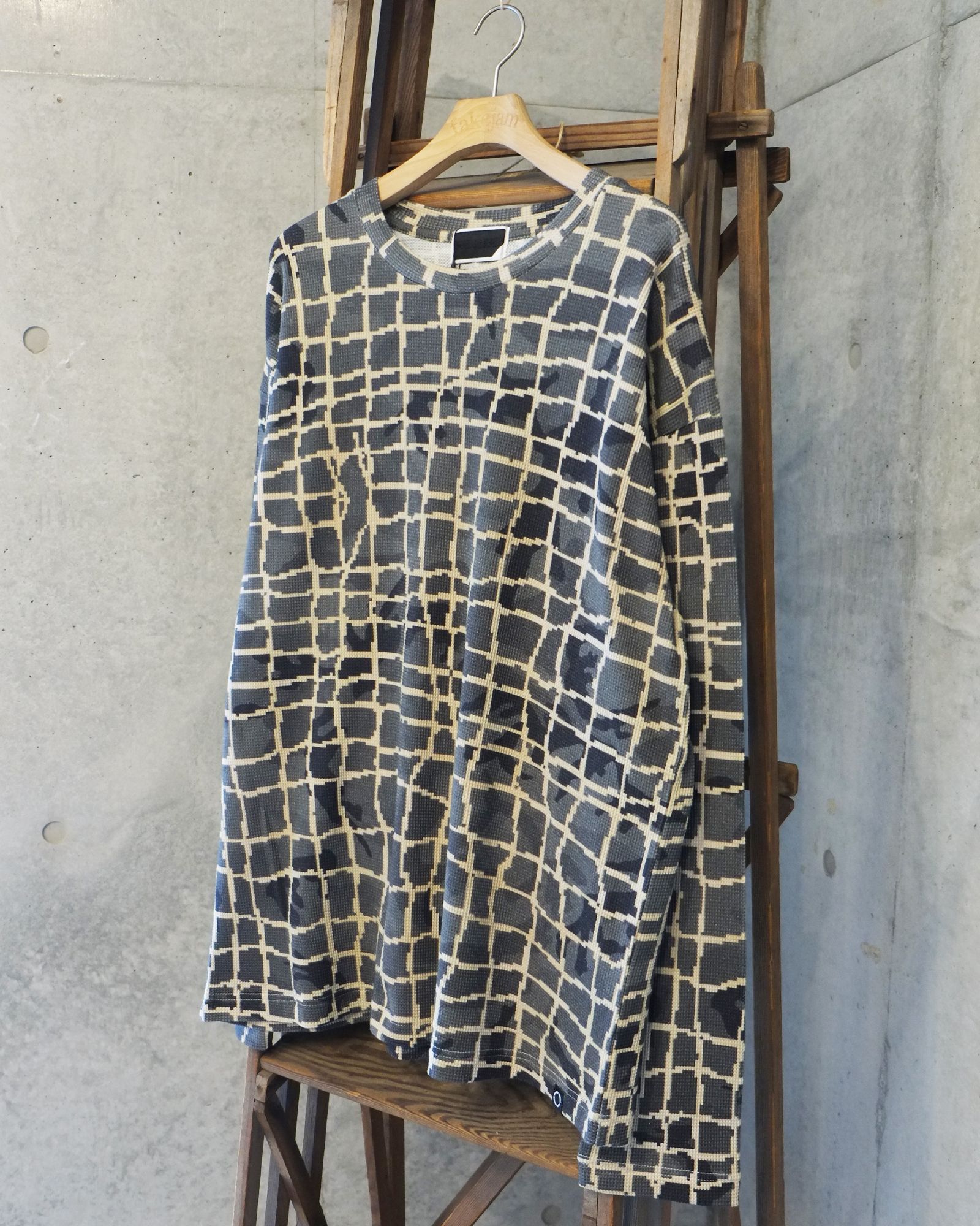 Net L/S Waffle Thermal / ワッフル ロングスリーブTシャツ / ベージュ / PD-262-LCS-022