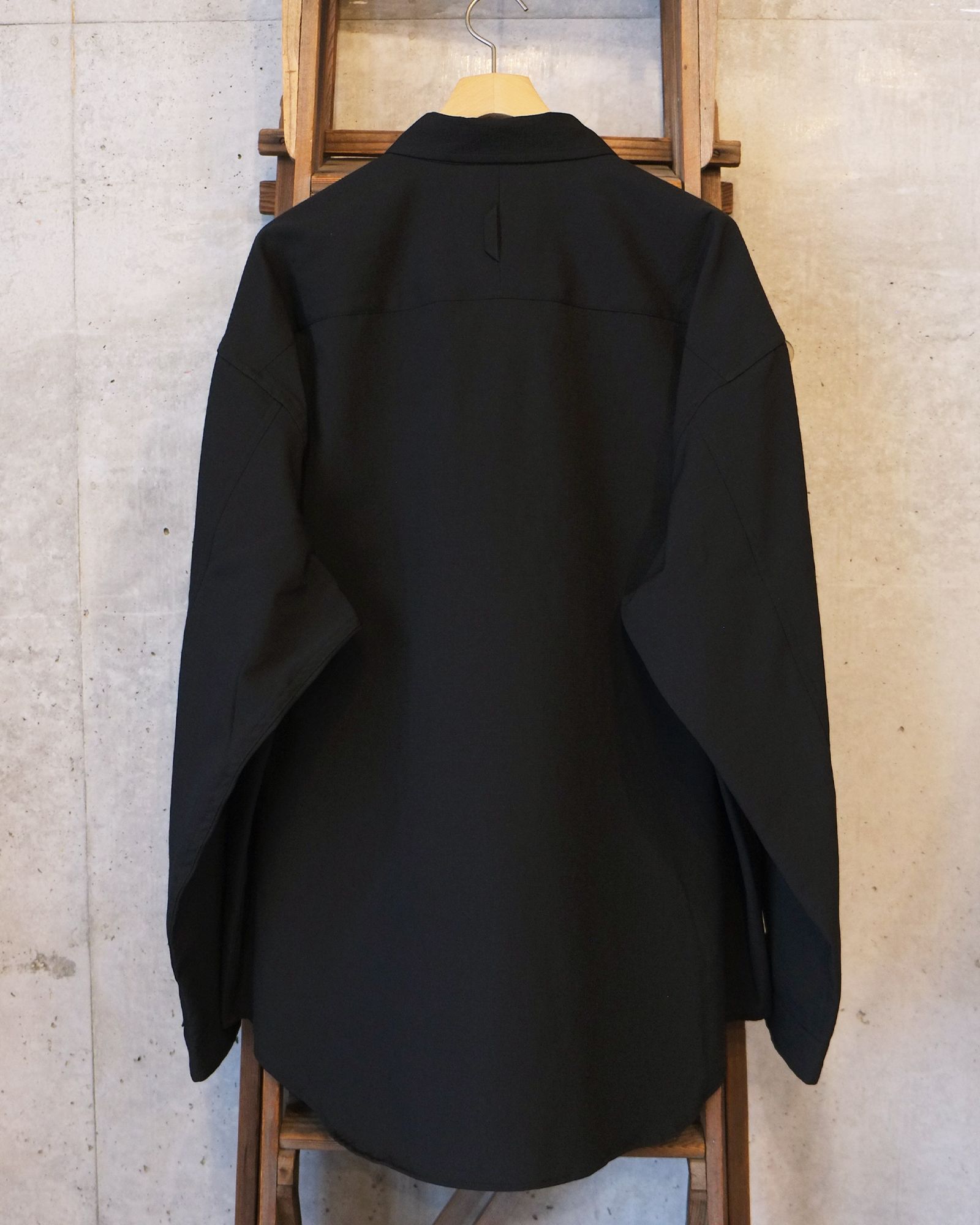 Breathable Linen Luggage L/S SH / ロングスリーブ シャツ / ブラック / MW-SH26102