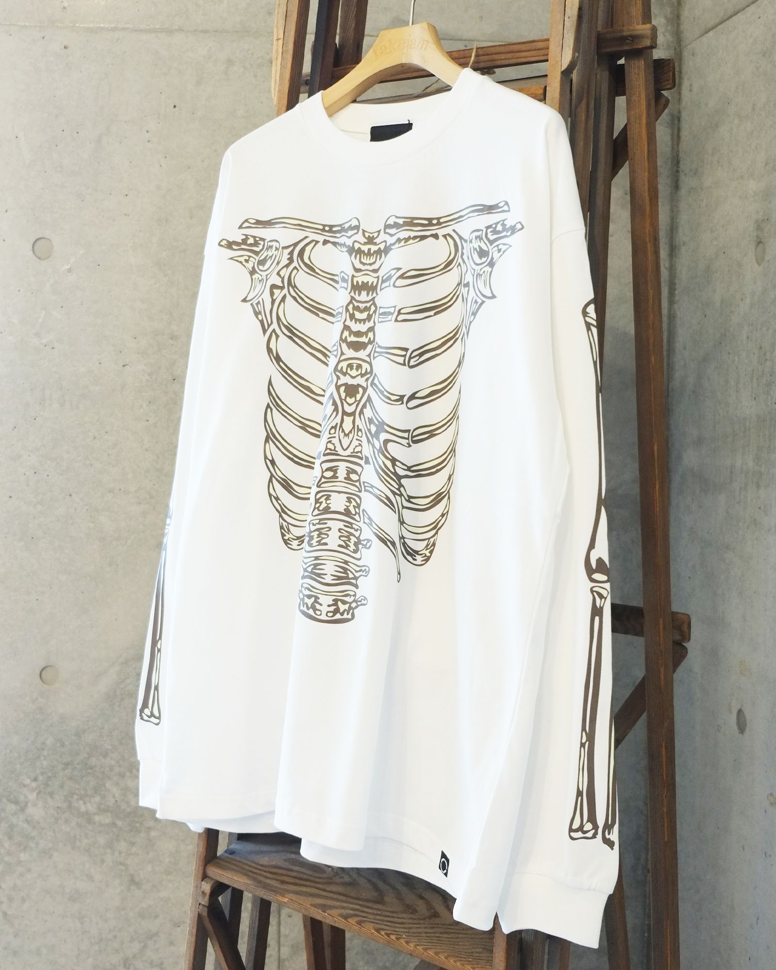 Bone L/S Tee / ボーン ロングスリーブTシャツ / ホワイト / PD-262-LCS-051