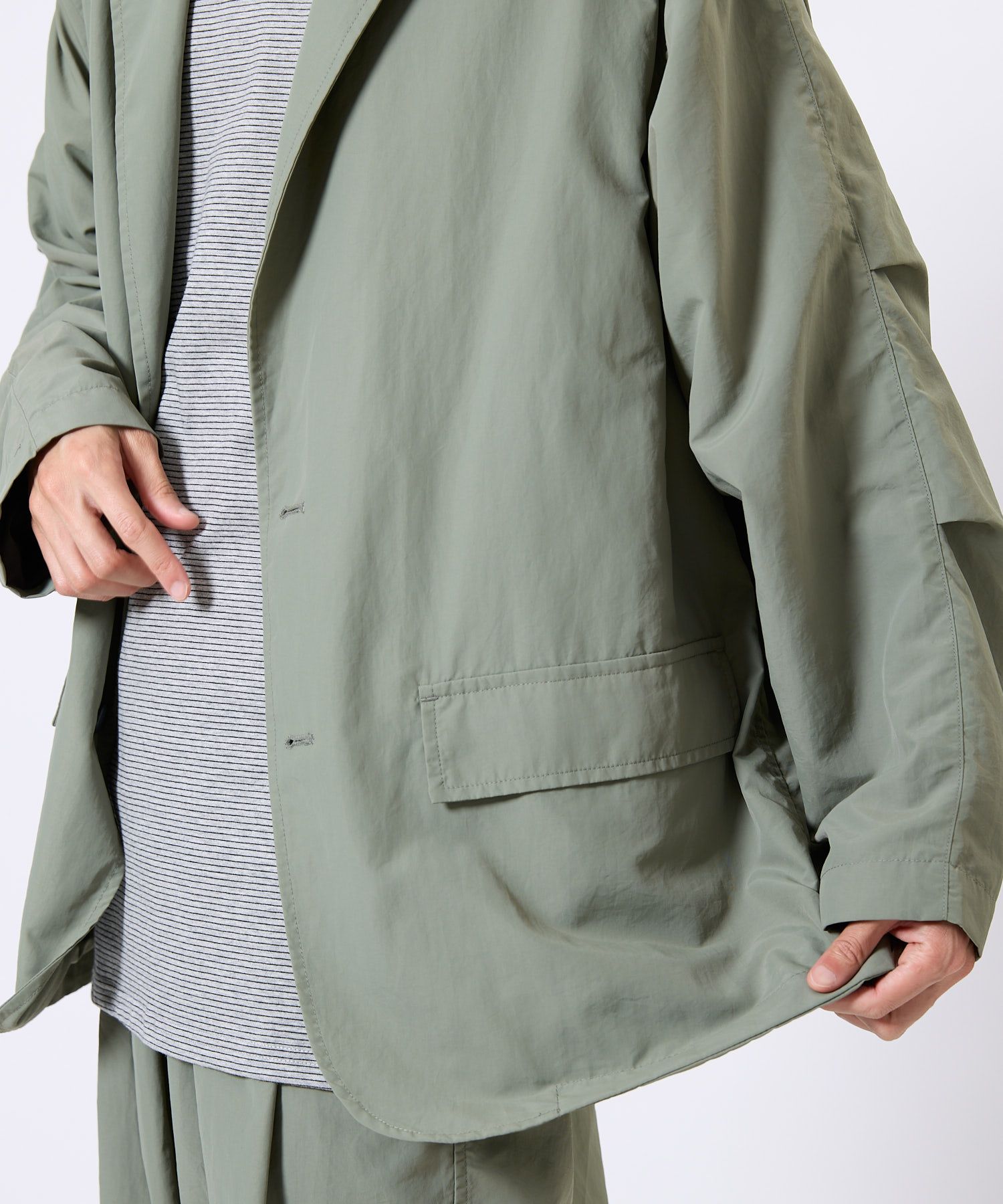 Supplex® DAILY LOOSE 2B JACKET / ルーズ 2Bジャケット / グレー / MTM-JK-0384-26-C